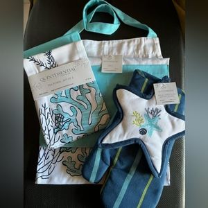 Apron, Pot Holder& Mitten, and Tea Towel Set